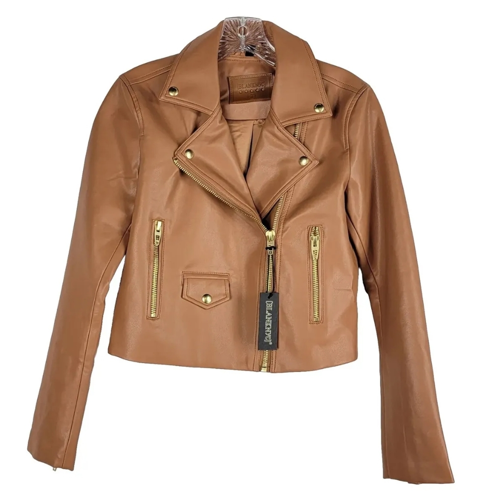 Blank NYC BNWT vegan leather biker moto jacket Medium